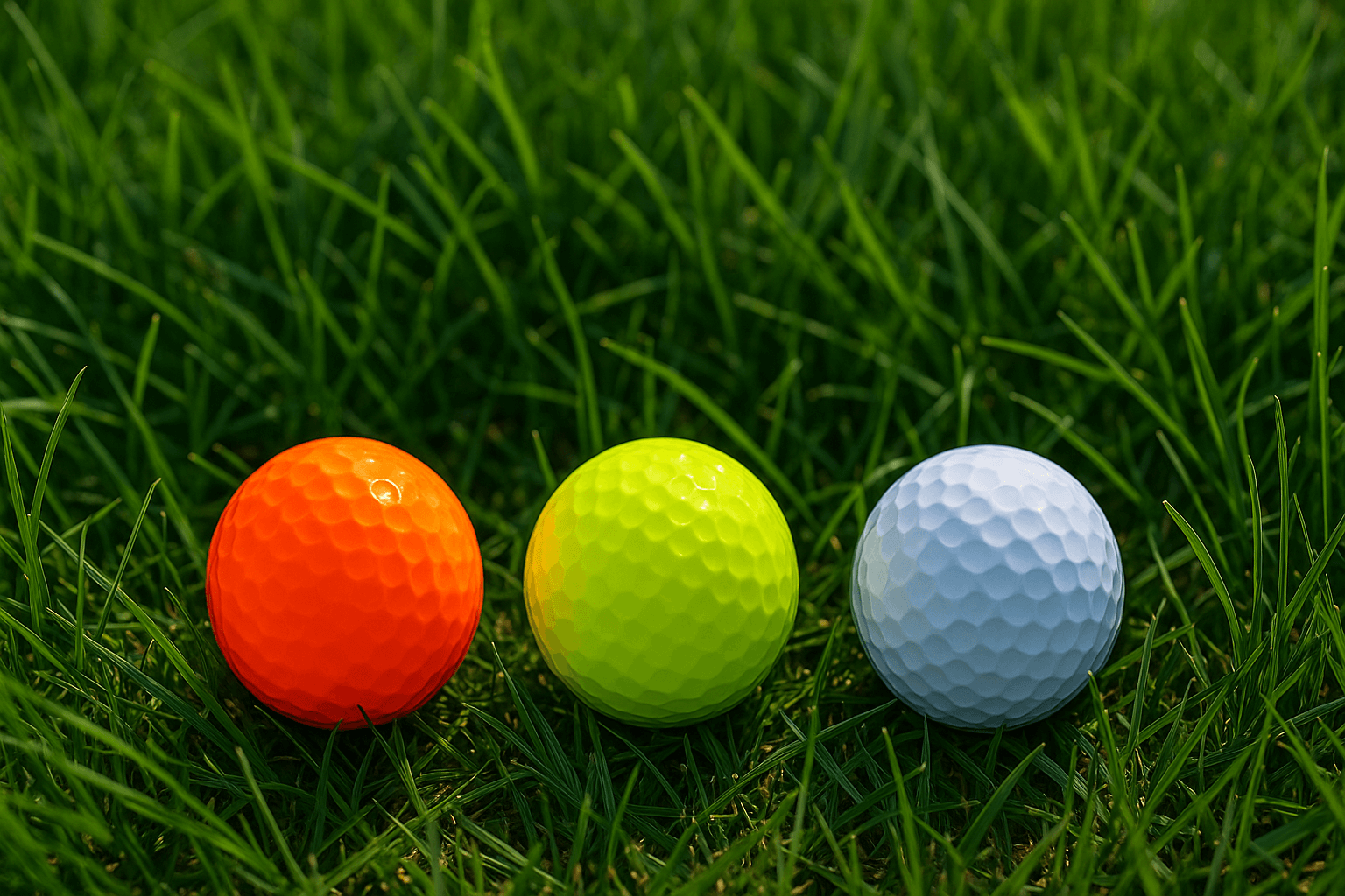 夏のラフで見つけやすいゴルフボール